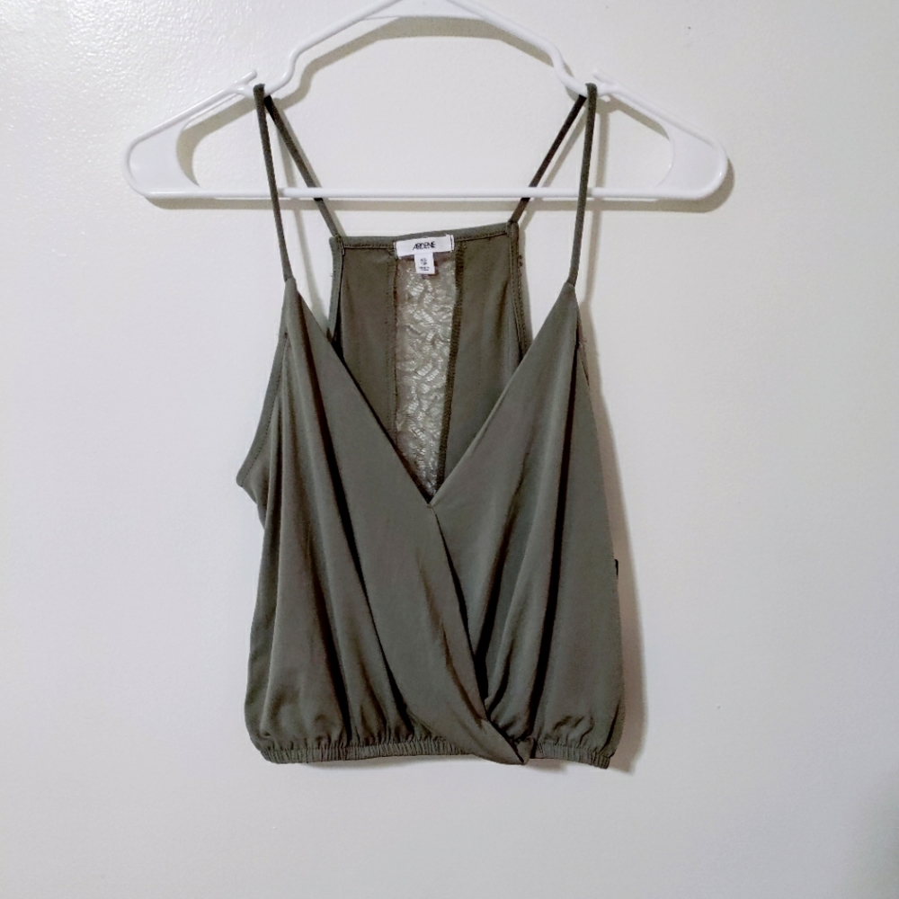 Ardene, green, cropped blouse